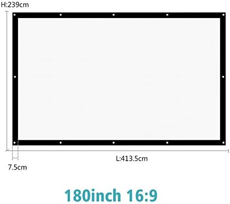 GPPZM 180/200/250/200/250/300 inčni projekcijski ekran 16: 9 preklopni prenosni ekran platno Matt