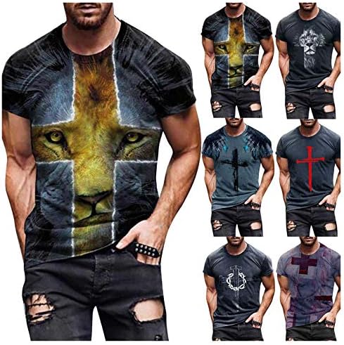 XXBR majice za muškarce s kratkim rukavima dolje Ležerne prilike za retro ribolovne grafičke majice