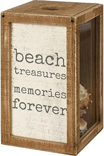 Primitivi Kathy plaža je moje sretno mjesto; Plaža Treasures Memories Forever Home Décor držač školjke