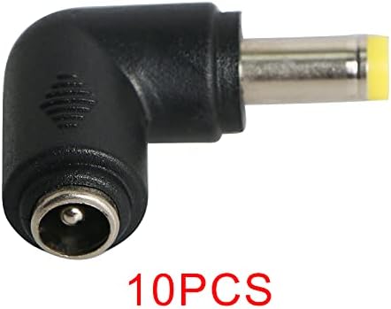 90 stupnjeva kut DC adapter za napajanje 2,1 x 5,5 mm Muški utikač na 2,5 x 5,5 mm Ženski priključak Koupler za laptop CCTV fotoaparat traka za osvjetljenje, 10pcs