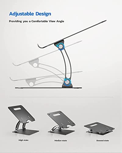 Nulaxy stalak za Laptop, ergonomski ugao visine podesiv stalak za Laptop za radni sto, držač MacBook postolja,