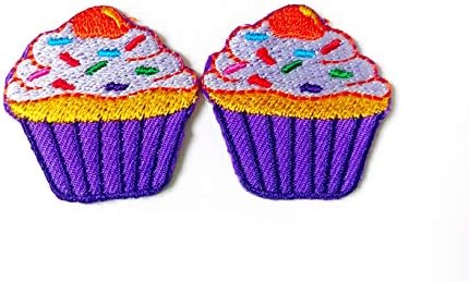 Tyga_thai set 2 kom. Mini Cupcake Torta Sweet Bakery Jacket Majica SEW Gvožđe na izvezenom aplicijskom znaku Sign Patch odjeću