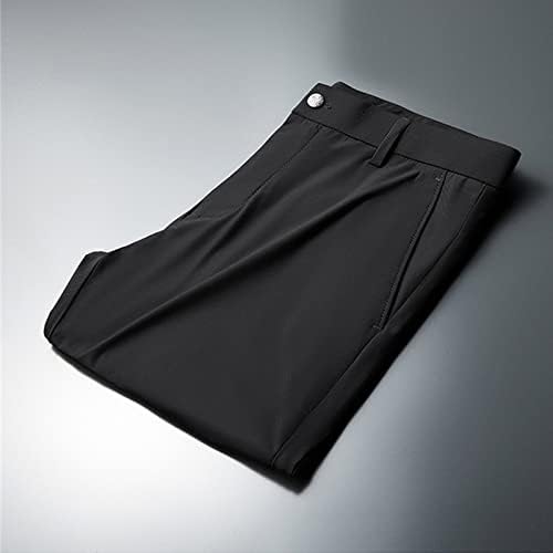 Maiyifu-GJ muške elegantne pantalone uskog kroja klasične ravne nogavice Casual odijelo pantalone lagane komforne pantalone za poslovne zabave