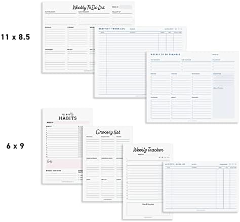 Cardamonoly 11 x 8.5 Notepad za aktivnosti - 50 Otkaži listove za popis Planer - Daily Planer Notepad - Rad od kuće - Kancelarijski materijal za žene - Notepads 8,5 x 11 - za planer