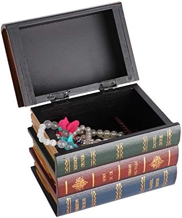 Lažna kutija za rezervaciju, vintage simulacijski oblik knjiga kutija za odlaganje nakita, nakit za