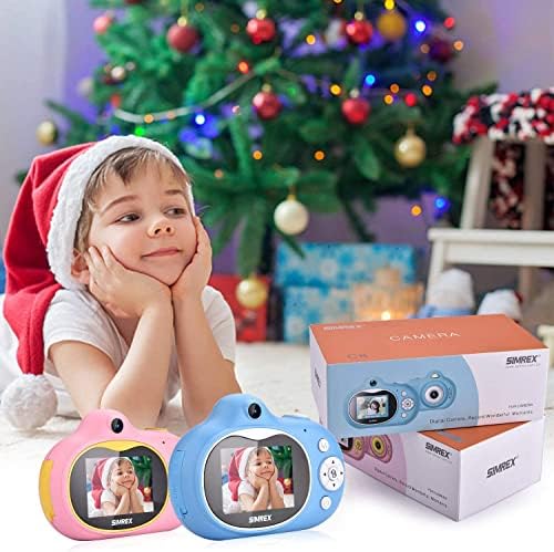 SIMREX Dječja kamera, mini dječji digitalni fotoaparat za djecu video kamkorder udarne igračke s 2,0 IPS HD ekranom,