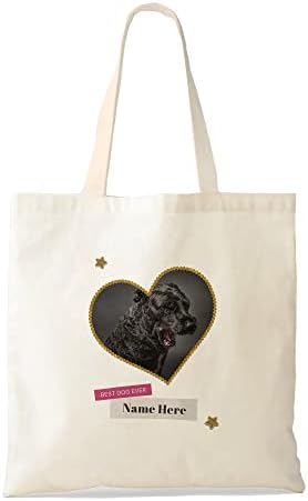 Personalizirana Bouvier Des Flandres pamučna torba sa ručkom za mame i tate kućnih ljubimaca, Platnena torba