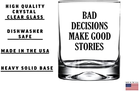 Rogue River Tactical Funny Loše Odluke Čine Dobre Priče Staromodan Whisky Glass Piće Kup Poklon