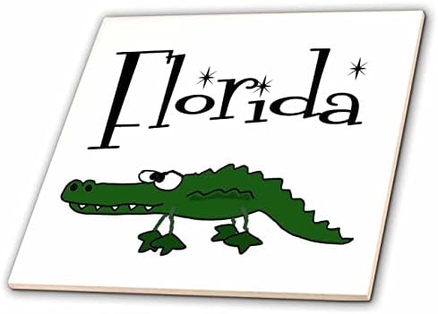 3drose Cool Fun Florida i aligator putovanja za Floride i plaže ljubitelji-Tiles
