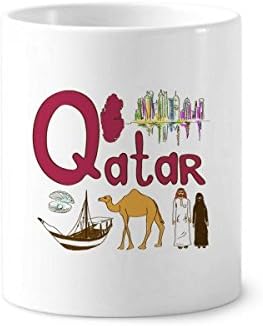Katar Nacionalni simbol Landmark uzorak četkica za zube šalica od keramičkog štanda
