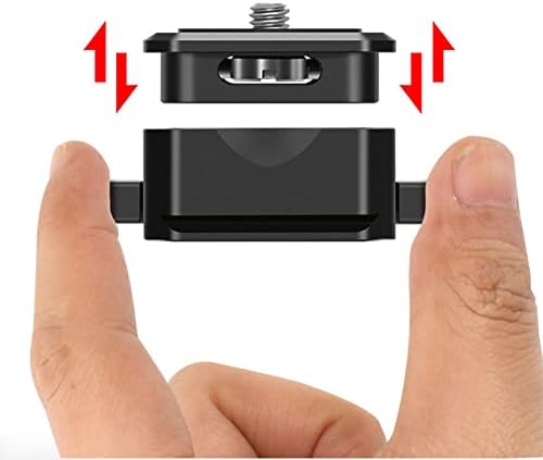 Teckeen aluminijska legura dvostruka brava Brza oslobađanje ploče za obnavljanje ploče Kamera Stativska adapterska baza sa 1/4 vijkom za DSLR SLR