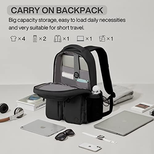 Mixi Travel laptop ruksak, lagana izdržljiva Školska torba za knjige muškarci žene 15,6 torba za računar, vodootporni ruksaci za planinarenje na otvorenom sa multifunkcionalnim džepovima, 17 inča, Crni