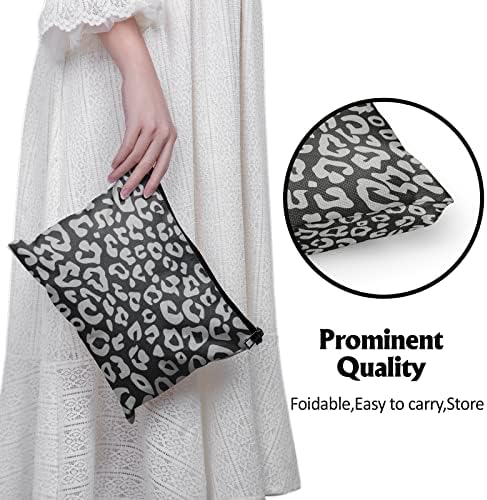 Modna siva leopard kozmetička torba za žene, velike torbe za šminke velike kapacitete Travel Toaletna torba Organizer