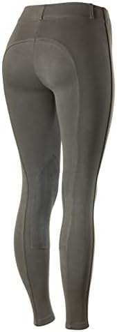 Horze Ella Ženski konj Engleski jahanje Pull-on Ekološke pantalone sa alosom kožnim zakrpama koljena i kaiš petlji