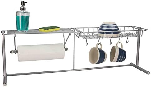 Kućne osnove nad sudoperom od nehrđajućeg čelika završava kuhinjski stanicu za suđe za ručnik papirnog ručnika Organizator