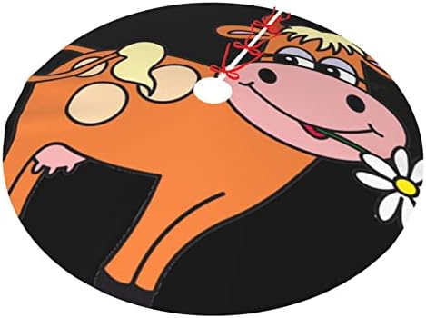 Crtani film Slatka krava otisnuta božićna suknja 48 za Xmas Holiday Party Decoration
