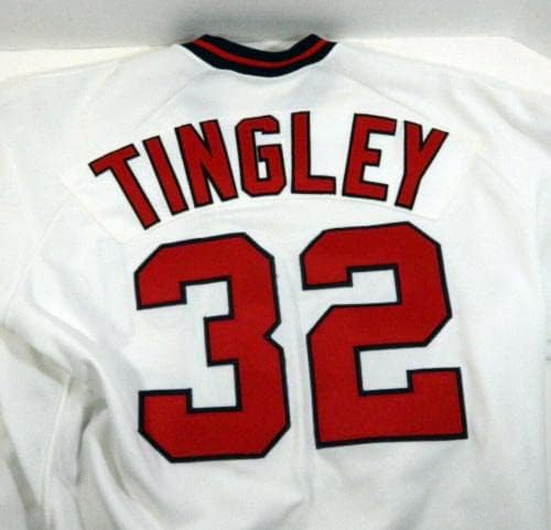 1989 Kalifornija Angels Ron Tingley 32 Igra izdana bijeli dres ASG P 4 - Igra Polovni MLB dresovi