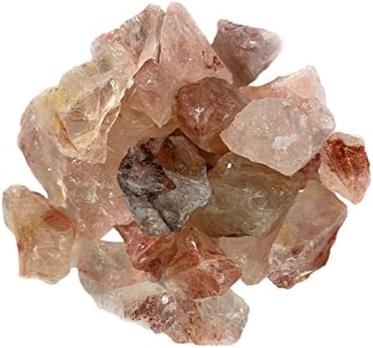 Hipnotic Gems Materijali: 1 lb Bulk grub vatreni kvarcni kamenje sa Madagaskar - sirovi prirodni kristali za kabine, rezanje, lapidarni, prevrtanje, poliranje, Wicca i Reiki Crystal Heacking
