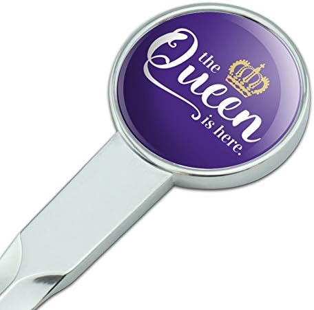 Kraljica je ovdje Crewn Royalty Classic Classic Chrome pozlaćena metalna slova za omotnice