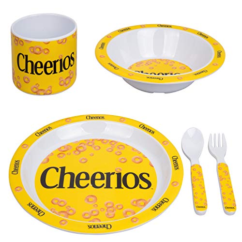 Cheerios 5pc dečiji tanjiri Set za ishranu za malu decu - set posuđa za jelo w tanjir, činija, šolja ,Pribor-BPA / PVC besplatno & amp; Sigurno u mašini za pranje sudova