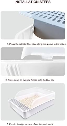 TJLSS poluzatvorena kutija za smeće za kućne ljubimce izdržljiva ograda za obuku protiv prskanja odvojivi toalet za kućne ljubimce veliki prostor