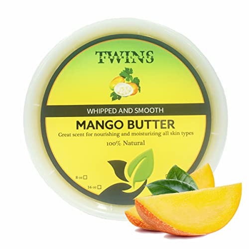 Twins Lična njega šlag Mango Butter-8oz. - Sav prirodni Mango puter-odličan za suhu kožu, puter za tijelo,
