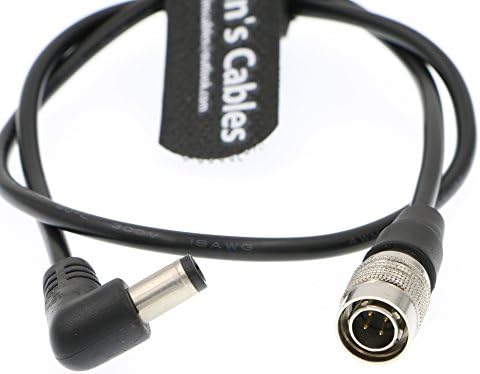 Alvinovi kablovi DC za HIROSE 4 PIN muški kabel za napajanje za zvučne uređaje 633 | 644 | 688 Zoom F8 Blackmagic kino kamera 4K 45cm | 18 inča