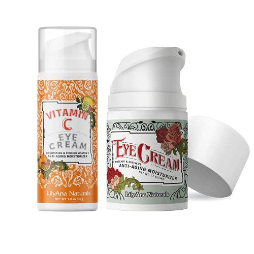 Lilyna Naturals krema za oči 1.7 oz i vitamin C krema za oči 1 oz paketa - vitamin protiv starenja c za vaše
