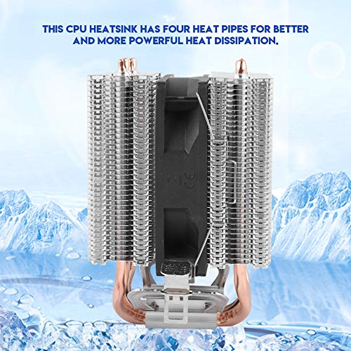 PC CPU hlađenje Fan, 12VDC 2200±10% RPM 3pin 4 toplotne cijevi CPU Fan radijator hladnjak hladnjak za Intel LGA 1366 1155 775 za AMD / AM2AM2 & amp; / AM3