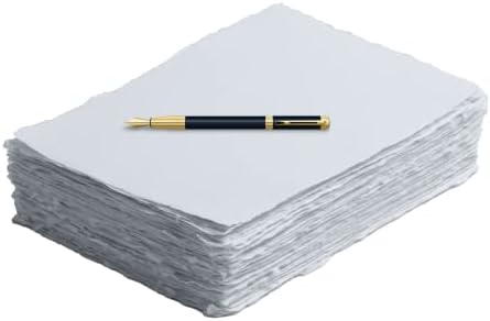 Ručno rađeni papir od bijelog pasela - 4x6 inčni paket od 50 - miješani medijski labav list papir