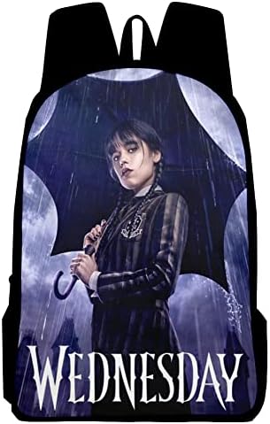 Paroliuse srijeda Addams ranac Nevermore školski torbe za knjige Casual Daypack Laptop putni ruksaci za