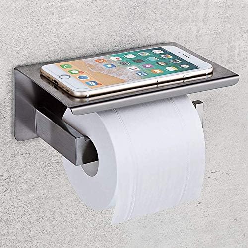 Nolimas Brušeni nikl toaletni papir sa policama, SUS304 nehrđajući čelik kupatilo, moderan tkivo za zid protiv hrđeg tkiva TP Rolls Plus stalak za pohranu mobilnog telefona