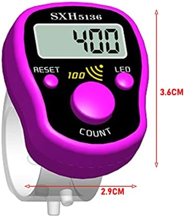 PHONEX Digitalni prst Counter Tasbeeh-jednokanalni sa LED SHX Tally Ring Klikerom i BIPOM na svakih 100 brojanja, dugme za resetovanje