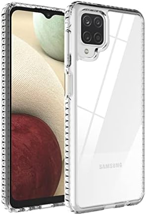 SunnyBox kristalno čista futrola za slučaj Samsung Galaxy A12, [Testirano na vojni pad] ne-žuti zaštitni poklopac