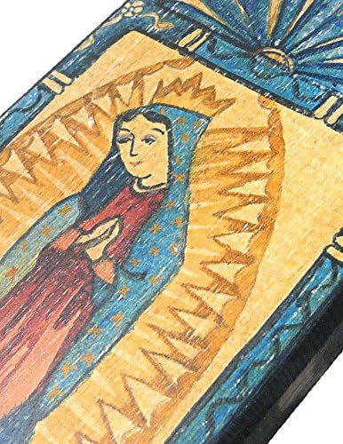 Moderni zanatlije Gospa od Guadalupea ručno rađena ploča zaštitnika Retablo, 3,5 x 7,25 inča