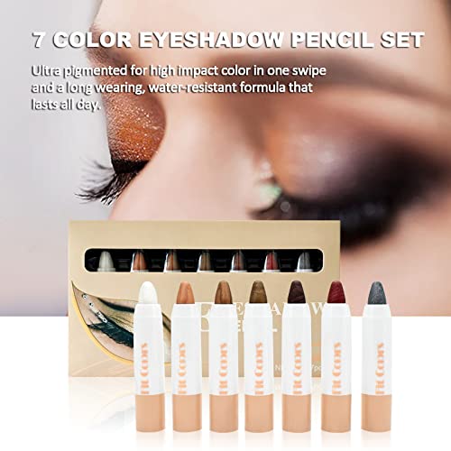 Joyeee Eyeshadow Sticks Set 7 boja/Set, Multichrome biserno sjenilo Pen Glitter sjenilo Crayon Shimmer