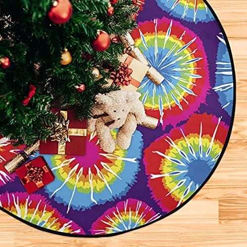 Tie-dye božićno stablo prostirke vodootporne stalke nosača mat tepih ispod božićnog drvca Pribor za