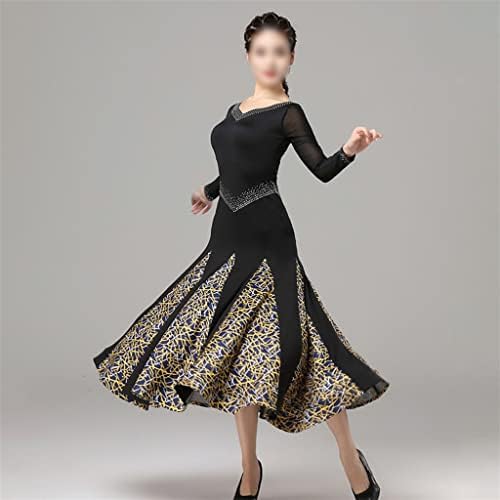 Jkuywx dugih rukava patchwork ženska latino plesna haljina za žene plesne performanse haljina za plesnog plesa