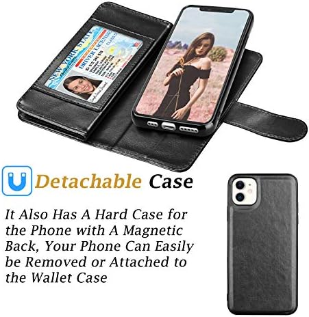 Takfox torbica za novčanik za iPhone 11, iPhone 11 6.1 kožna torbica za novčanik sa držačem lične kreditne