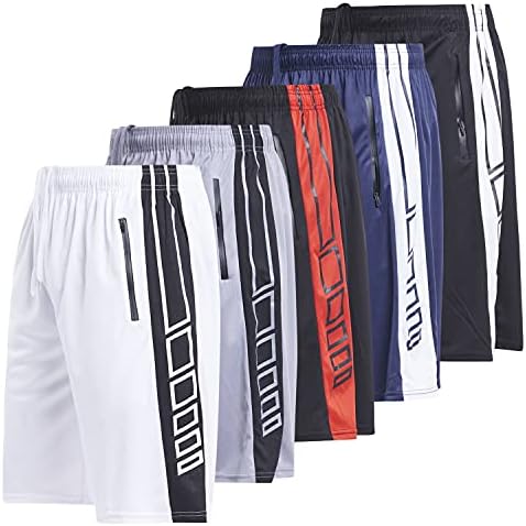 Ultra Performance muške atletske kratke hlače za trčanje sa 5 paketa, muške hlače za vježbanje u Košarkaškoj teretani s džepovima s patentnim zatvaračem