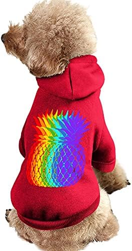 FunnyStar Rainbow Ananas Ispiši kućne ljubimce s kapuljačnim psima kombinezon za mačje duksere