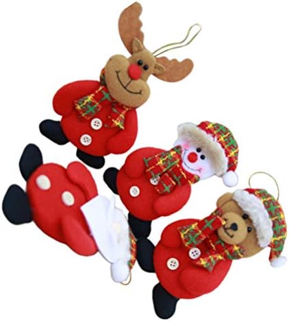 Carpyami Božićni dekor Santa Claus Dekoracija 4pcs Božićni viseći ukrasi Božić viseće plišane igračke Santa