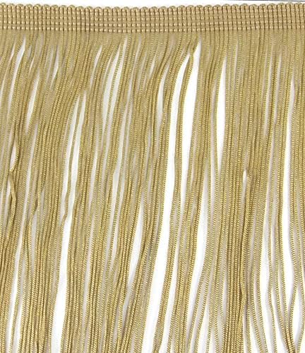 Vision Trims 10 metara od 6 Long Chentrette Fringe Tassel Thread Three Obriši šivanje, dlevne kostime, draperija, svjetiljke-antički zlato