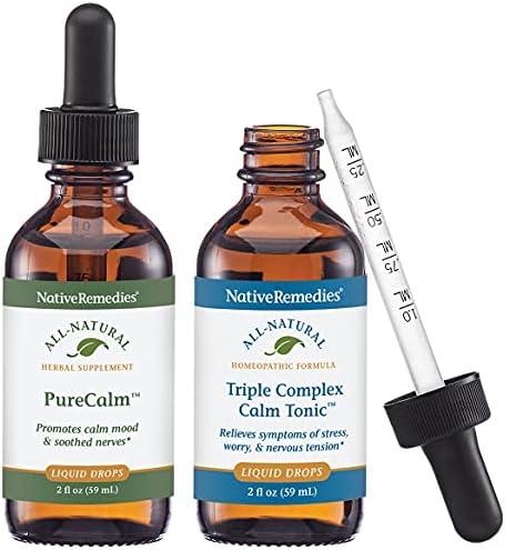 Native lijekove mirne kombinovanje - prirodni homeopatski lijek za simptome stresa, brige i nervozne napetosti i prirodnog biljnog dodatka za smireno raspoloženje