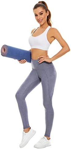 Taydey ženske visokog struka joge s džepovima sa džepovima, Tummy Control Workout Atletic Vožnja joga hlače