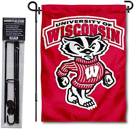 Wisconsin Badgers Yard Zastava i držač za stalak za zastavu