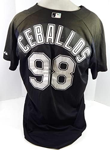 2003-06 Florida Marlins Jose Ceballos # 98 Igra Polovna Black Jersey BP ST XL 364 - Igra Polovni MLB dresovi