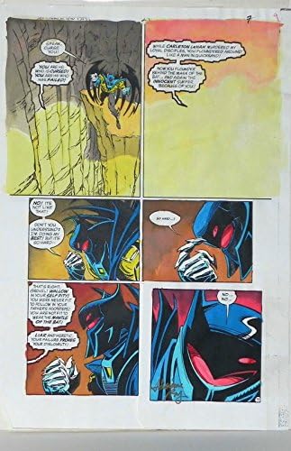 Sjena šišmiša 29 stranica 7 BATMAN comic PRODUCTION ART potpisan od strane A. ROY w / COA