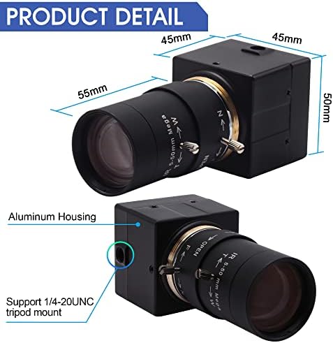 ALPCAM USB kamera 4K 10x 5-50mm optička kamera sa zumom Ultra HD 2160p web kamera,Plug and Play