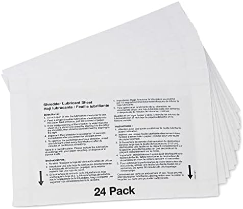 Listovi za mazivo za drobilicu papira, oštrenje drobilice & listovi za podmazivanje, bez nereda jednostavan za korištenje - 5.5 x 2.8-24 pakovanje